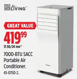 Canadian Tire For Living 7000-BTU SACC Portable Air Conditioner offer