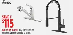 Canadian Tire Danze Selected Kitchen Faucets offer