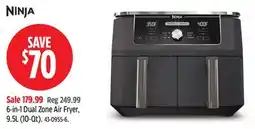 Canadian Tire NINJA 6-in-1 Dual Zone Air Fryer, 9.5L (10-Qt) offer