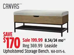 Canadian Tire CANVAS Leaside Upholstered Storage Bench offer