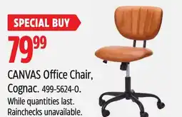 Canadian Tire CANVAS Office Chair, Cognac offer