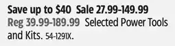 Canadian Tire Selected Power Tools and Kits offer