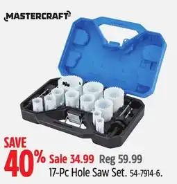 Canadian Tire MASTERCRAFT 17-Pc Hole Saw Set offer
