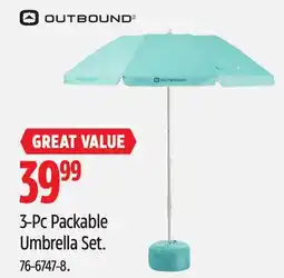 Canadian Tire 3-Pc Packable Umbrella Set offer