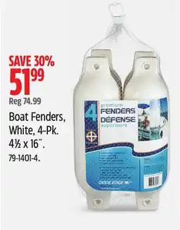 Canadian Tire Dock Edge Boat Fenders, White, 4-Pk offer