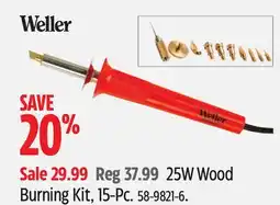 Canadian Tire 25W Wood Burning Kit, 15-Pc offer