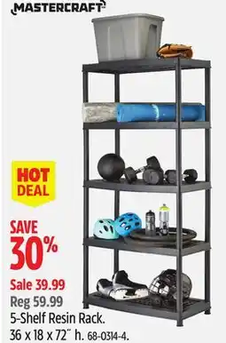 Canadian Tire Mastercraft 5-Shelf Resin Rack offer