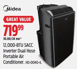 Canadian Tire Midea 12,000-BTU SACC Inverter Dual Hose Portable Air Conditioner offer