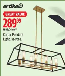 Canadian Tire Carter Pendant Light offer