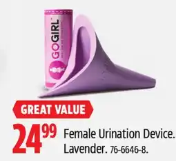 Canadian Tire Female Urination Device offer