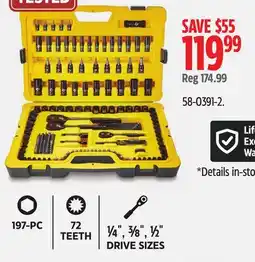 Canadian Tire 197-PC Black Chrome Socket Sets offer