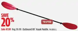 Canadian Tire Outbound 89˝ Kayak Paddle offer