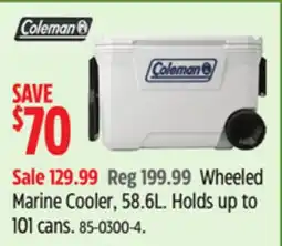 Canadian Tire Coleman Wheeled Marine Cooler offer