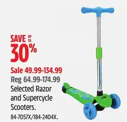 Canadian Tire Selected Razor and Supercycle Scooters offer