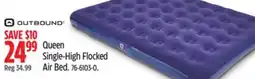 Canadian Tire OUTBOUND Queen Single-High Flocked Air Bed offer