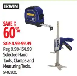Canadian Tire Selected Irwin Hand Tools, Clamps and Measuring Tools offer