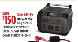 Canadian Tire Motomaster Eliminator PowerBox Surge. 512Wh lithium power station offer