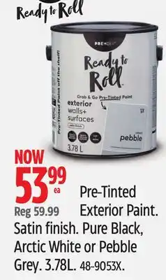Canadian Tire Pre-Tinted Exterior Paint offer