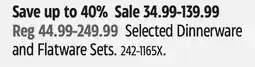 Canadian Tire Selected Dinnerware and Flatware Sets offer