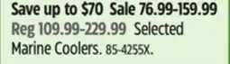 Canadian Tire Selected Marine Coolers offer