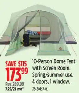 Canadian Tire 10-Person Dome Tent with Screen Room offer