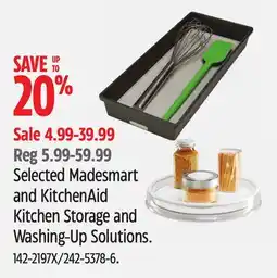 Canadian Tire Selected Madesmart and KitchenAid Kitchen Storage and Washing-Up Solutions offer