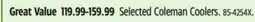 Canadian Tire Selected Coleman Coolers offer