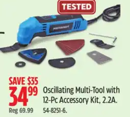 Canadian Tire Mastercraft Oscillating Multi-Tool with 12-Pc Accessory Kit, 2.2A offer