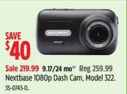 Canadian Tire Nextbase 1080p Dash Cam, Model 322 offer