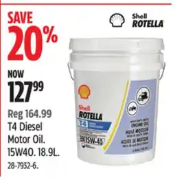 Canadian Tire Shell T4 Diesel Motor Oil offer