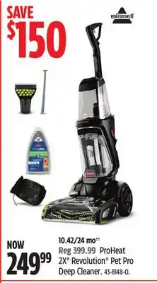 Canadian Tire BISSELL 10.42|24 mo ProHeat 2X Revolution Pet Pro Deep Cleaner offer