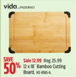 Canadian Tire Paderno 12 x 18˝ Bamboo Cutting Board offer