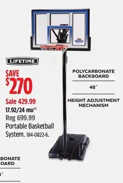 Canadian Tire Portable Basketball System offer
