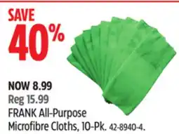 Canadian Tire FRANK All-Purpose Microfibre Cloths offer