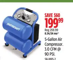 Canadian Tire Mastercraft 5-Gallon Air Compressor offer