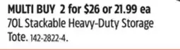 Canadian Tire 70L Stackable Heavy-Duty Storage Tote offer