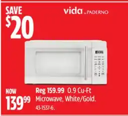 Canadian Tire 0.9 Cu-Ft Microwave, White/Gold offer