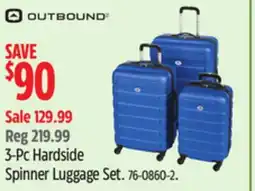 Canadian Tire OUTBOUND 3-Pc Hardside Spinner Luggage Set offer