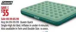 Canadian Tire Coleman Queen Quick Single-High Air Bed offer