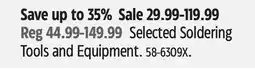 Canadian Tire Selected Soldering Tools and Equipment offer