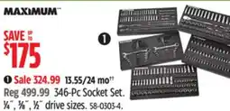Canadian Tire MAXIMUM 346-Pc Socket Set offer
