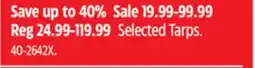 Canadian Tire Selected Tarps offer