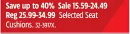 Canadian Tire Selected Seat Cushions offer