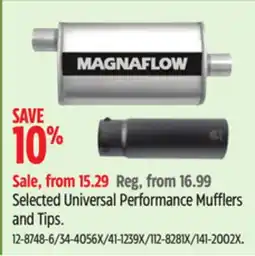 Canadian Tire Selected Universal Performance Mufflers and Tips offer