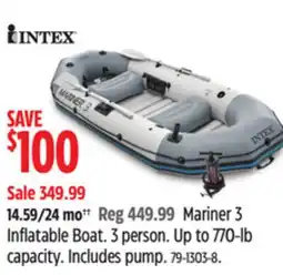 Canadian Tire Mariner 3 Inflatable Boat offer