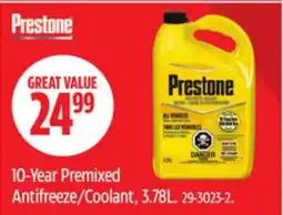 Canadian Tire Prestone 10-Year Premixed Antifreeze/Coolant offer