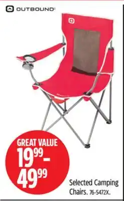 Canadian Tire OUTBOUND Selected Camping Chairs offer