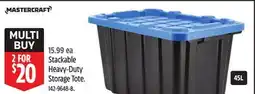 Canadian Tire Mastercraft Stackable Heavy-Duty Storage Tote offer