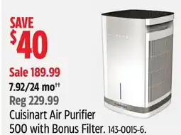 Canadian Tire Cuisinart Air Purifier 500 with Bonus Filter offer