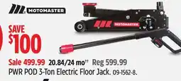 Canadian Tire PWR POD 3-Ton Electric Floor Jack offer